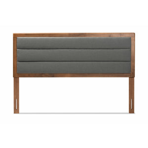 Baxton Studio Dexter Modern and Contemporary Fabric Upholstered and Finished Wood Headboard