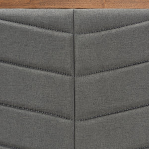 Baxton Studio Iden Modern and Contemporary Fabric Upholstered and Finished Wood Headboard