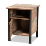 Load image into Gallery viewer, Baxton Studio Vaughan Modern And Contemporary Two-Tone Rustic Oak Brown And Black Finished Wood Nightstand
