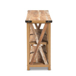 Load image into Gallery viewer, Baxton Studio Angelo Modern And Contemporary Rustic Oak Brown Finished Wood Console Table
