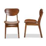 Load image into Gallery viewer, Baxton Studio Katya Mid-Century Modern Walnut Brown Finished Wood 2-Piece Dining Chair Set
