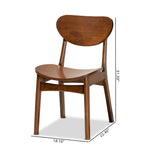 Load image into Gallery viewer, Baxton Studio Katya Mid-Century Modern Walnut Brown Finished Wood 2-Piece Dining Chair Set
