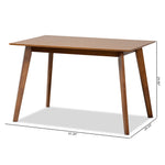 Load image into Gallery viewer, Baxton Studio Maila Mid-Century Modern Transitional Walnut Brown Finished Wood Dining Table
