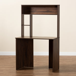 Baxton Studio Arlo Modern And Contemporary Walnut Brown Finished Wood Computer Desk