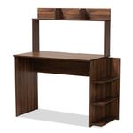 Load image into Gallery viewer, Baxton Studio Garnet Modern And Contemporary Walnut Brown Finished Wood Desk With Shelves
