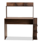 Load image into Gallery viewer, Baxton Studio Garnet Modern And Contemporary Walnut Brown Finished Wood Desk With Shelves
