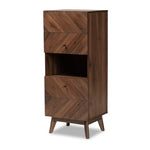 Load image into Gallery viewer, Baxton Studio Hartman Mid-Century Modern Walnut Brown Finished Wood Storage Cabinet
