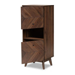 Load image into Gallery viewer, Baxton Studio Hartman Mid-Century Modern Walnut Brown Finished Wood Storage Cabinet
