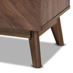 Load image into Gallery viewer, Baxton Studio Hartman Mid-Century Modern Walnut Brown Finished Wood 2-Drawer Nightstand
