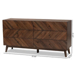 Load image into Gallery viewer, Baxton Studio Hartman Mid-Century Modern Walnut Brown Finished Wood 6-Drawer Dresser
