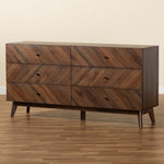 Load image into Gallery viewer, Baxton Studio Hartman Mid-Century Modern Walnut Brown Finished Wood 6-Drawer Dresser
