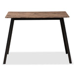 Load image into Gallery viewer, Baxton Studio Calder Mid-Century Modern Walnut Brown Finished Wood And Black Metal Dining Table
