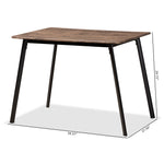 Load image into Gallery viewer, Baxton Studio Calder Mid-Century Modern Walnut Brown Finished Wood And Black Metal Dining Table
