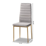 Load image into Gallery viewer, Baxton Studio Armand Modern Glam And Luxe Grey Velvet Fabric Upholstered And Gold Finished Metal 4-Piece Dining Chair Set
