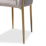 Load image into Gallery viewer, Baxton Studio Ballard Modern Luxe And Glam Grey Velvet Fabric Upholstered And Gold Finished Metal Dining Chair
