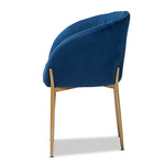 Load image into Gallery viewer, Baxton Studio Ballard Modern Luxe And Glam Navy Blue Velvet Fabric Upholstered And Gold Finished Metal Dining Chair
