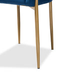 Load image into Gallery viewer, Baxton Studio Ballard Modern Luxe And Glam Navy Blue Velvet Fabric Upholstered And Gold Finished Metal Dining Chair
