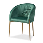 Load image into Gallery viewer, Baxton Studio Ballard Modern Luxe And Glam Green Velvet Fabric Upholstered And Gold Finished Metal Dining Chair
