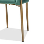 Load image into Gallery viewer, Baxton Studio Ballard Modern Luxe And Glam Green Velvet Fabric Upholstered And Gold Finished Metal Dining Chair
