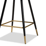 Load image into Gallery viewer, BAXTON STUDIO PRESTON MODERN LUXE AND GLAM GREEN VELVET FABRIC UPHOLSTERED AND TWO-TONE BLACK AND GOLD FINISHED METAL 2-PIECE BAR STOOL SET
