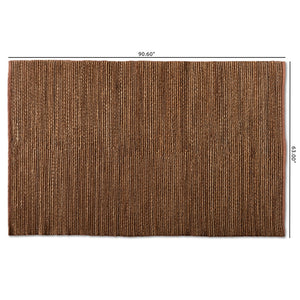 Baxton Studio Zaguri Modern And Contemporary Natural Handwoven Leather Blend Area Rug