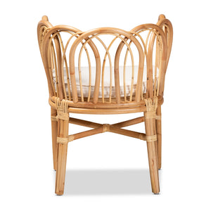 Baxton Studio Melody Modern And Contemporary Natural Finished Rattan Dining Chair