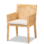 Load image into Gallery viewer, Baxton Studio Karis Modern And Contemporary Natural Finished Wood And Rattan Dining Chair
