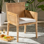 Load image into Gallery viewer, Baxton Studio Karis Modern And Contemporary Natural Finished Wood And Rattan Dining Chair
