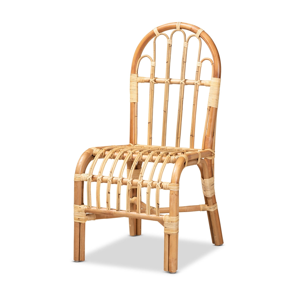 Baxton Studio Athena Modern And Contemporary Natural Finished Rattan Dining Chair