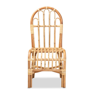 Baxton Studio Athena Modern And Contemporary Natural Finished Rattan Dining Chair