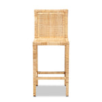 Load image into Gallery viewer, Baxton Studio Sofia Modern And Contemporary Natural Finished Wood And Rattan Counter Stool
