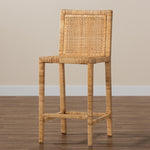 Load image into Gallery viewer, Baxton Studio Sofia Modern And Contemporary Natural Finished Wood And Rattan Counter Stool
