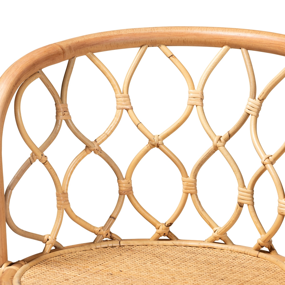 BAXTON STUDIO DIANA MODERN AND CONTEMPORARY NATURAL FINISHED RATTAN COUNTER STOOL