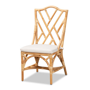 Baxton Studio Sonia Modern And Contemporary Natural Finished Rattan Dining Chair