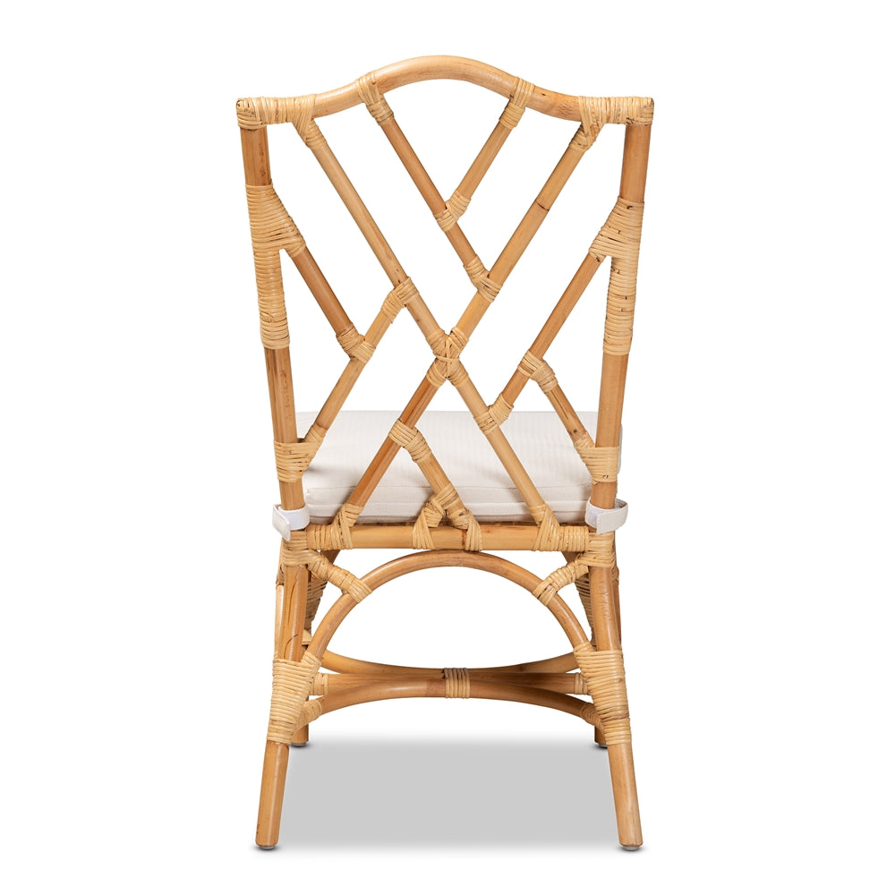 Baxton Studio Sonia Modern And Contemporary Natural Finished Rattan Dining Chair