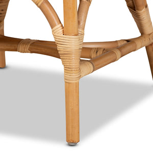 BAXTON STUDIO SONIA MODERN AND CONTEMPORARY NATURAL FINISHED RATTAN DINING CHAIR