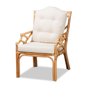 Baxton Studio Sonia Modern and Contemporary Finished Rattan Armchair