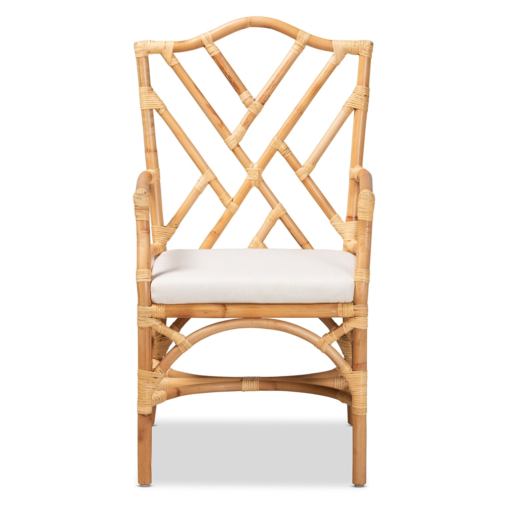 Baxton Studio Delta Modern And Contemporary Natural Finished Rattan Dining Chair