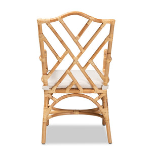 Baxton Studio Delta Modern And Contemporary Natural Finished Rattan Dining Chair