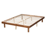 Load image into Gallery viewer, Baxton Studio Winston Mid-Century Modern Walnut Brown Finished Wood Queen Size Platform Bed Frame
