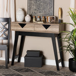 Load image into Gallery viewer, BAXTON STUDIO WALES MODERN AND CONTEMPORARY LIGHT BROWN FINISHED WOOD 2-DRAWER CONSOLE TABLE
