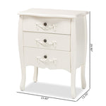 Load image into Gallery viewer, Baxton Studio Eliya Classic And Traditional White Finished Wood 3-Drawer Storage Cabinet
