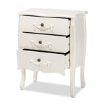 Load image into Gallery viewer, Baxton Studio Eliya Classic And Traditional White Finished Wood 3-Drawer Storage Cabinet
