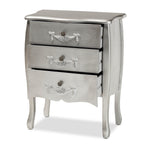 Load image into Gallery viewer, Baxton Studio Eliya Classic And Traditional Brushed Silver Finished Wood 3-Drawer Storage Cabinet
