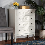 Load image into Gallery viewer, BAXTON STUDIO CALLEN CLASSIC AND TRADITIONAL WHITE FINISHED WOOD 4-DRAWER STORAGE CABINET
