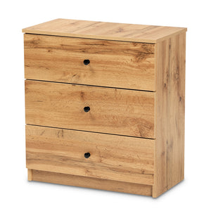 Baxton Studio Decon Modern and Contemporary Finished Wood 3-Drawer Storage Chest
