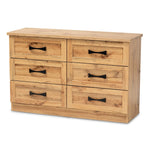 Load image into Gallery viewer, Baxton Studio Colburn Modern And Contemporary 6-Drawer Oak Brown Finished Wood Storage Dresser
