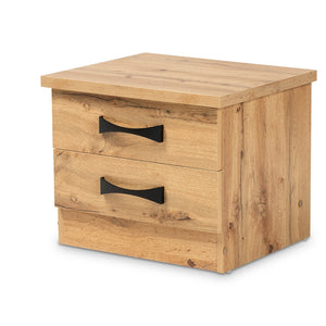 Baxton Studio Colburn Modern and Contemporary Finished Wood 2-Drawer Nightstand