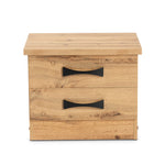 Load image into Gallery viewer, Baxton Studio Colburn Modern And Contemporary Oak Brown Finished Wood 2-Drawer Nightstand
