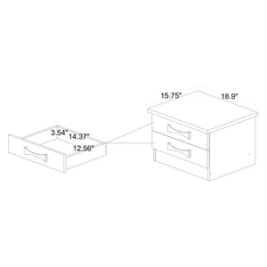 Baxton Studio Colburn Modern And Contemporary Oak Brown Finished Wood 2-Drawer Nightstand